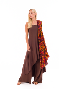 BAMBOO PALAZZO PANTS BROWN