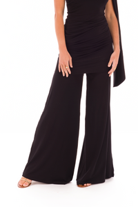 BAMBOO PALAZZO PANTS BLACK