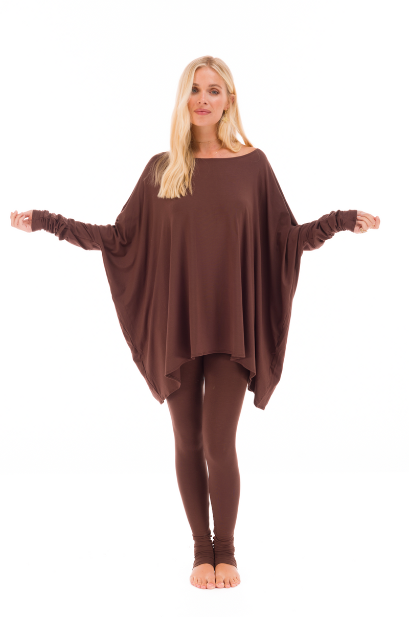 BAMBOO LONG LEGGINGS BROWN