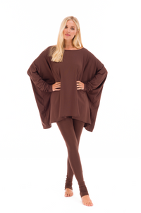 BAMBOO LONG LEGGINGS BROWN