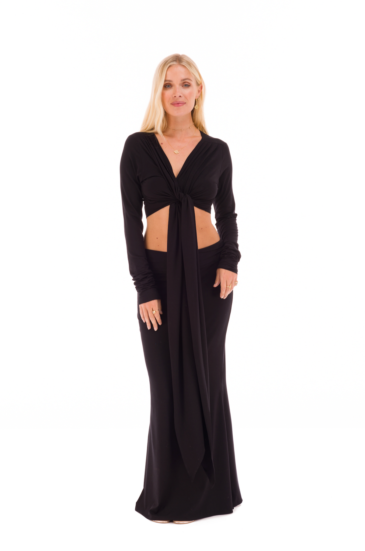 DRAPE SHRUG BLACK