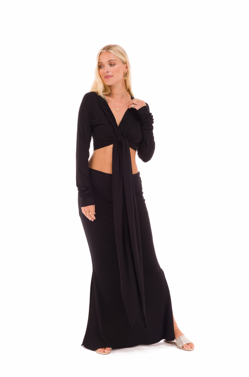 DRAPE SHRUG BLACK