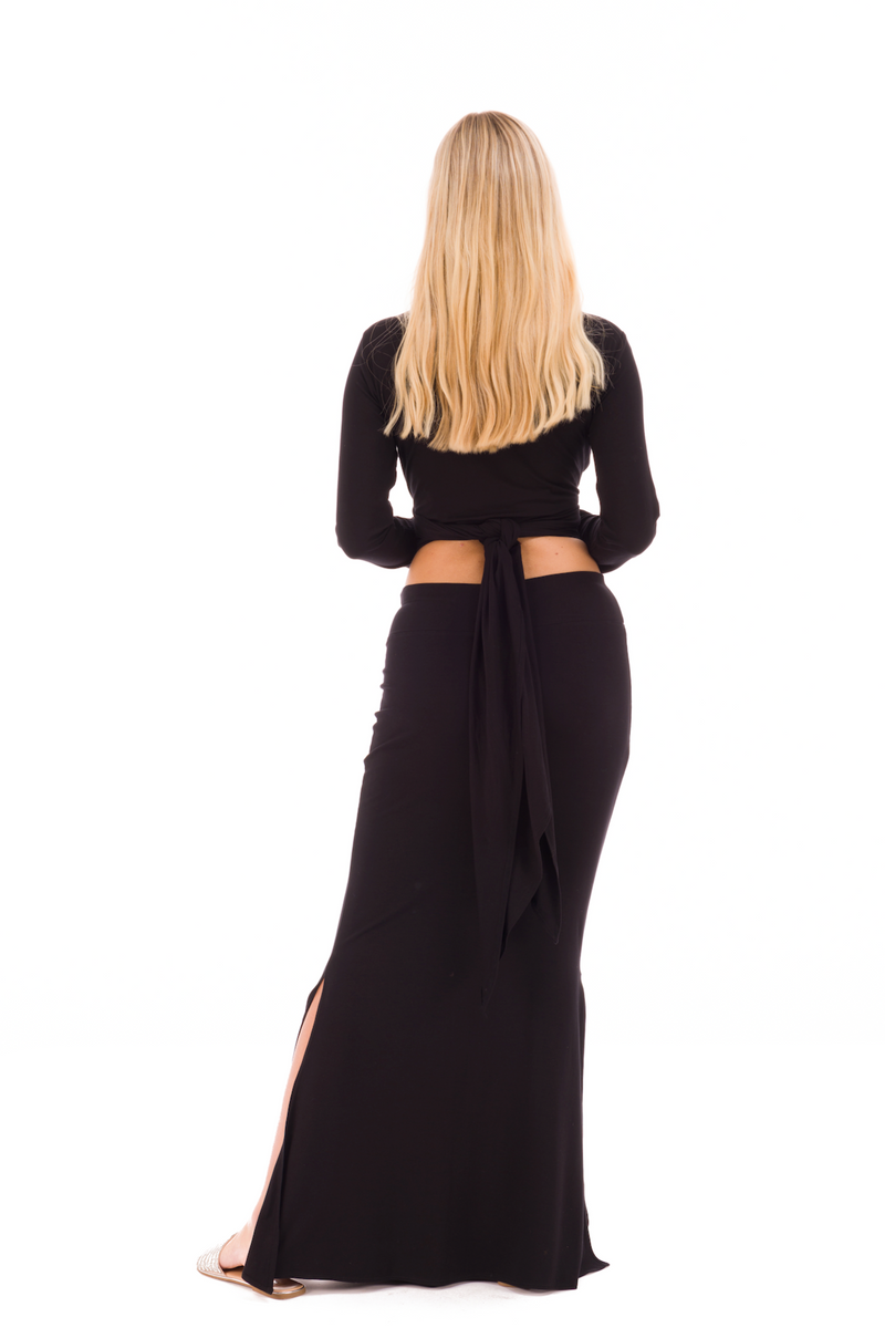 DRAPE SHRUG BLACK