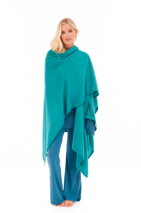 BAMBOO ANGEL WING SLEEVE DRESS TOP TEAL