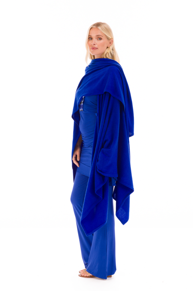 2 PLY AVALON CASHMERE CAPE ROYAL BLUE