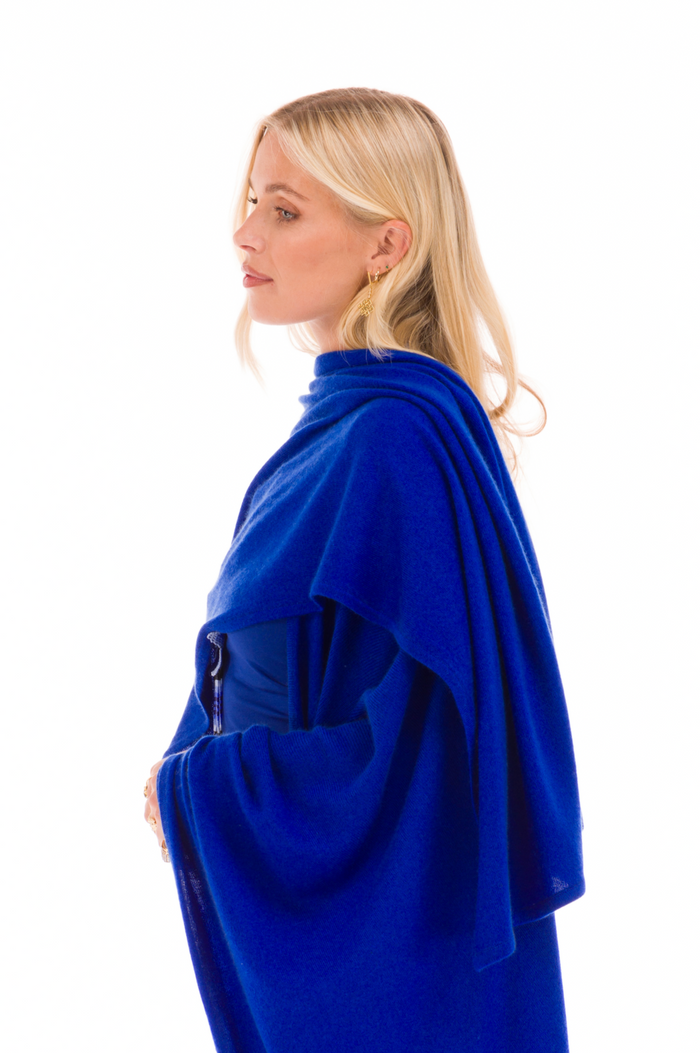 2 PLY AVALON CASHMERE CAPE ROYAL BLUE