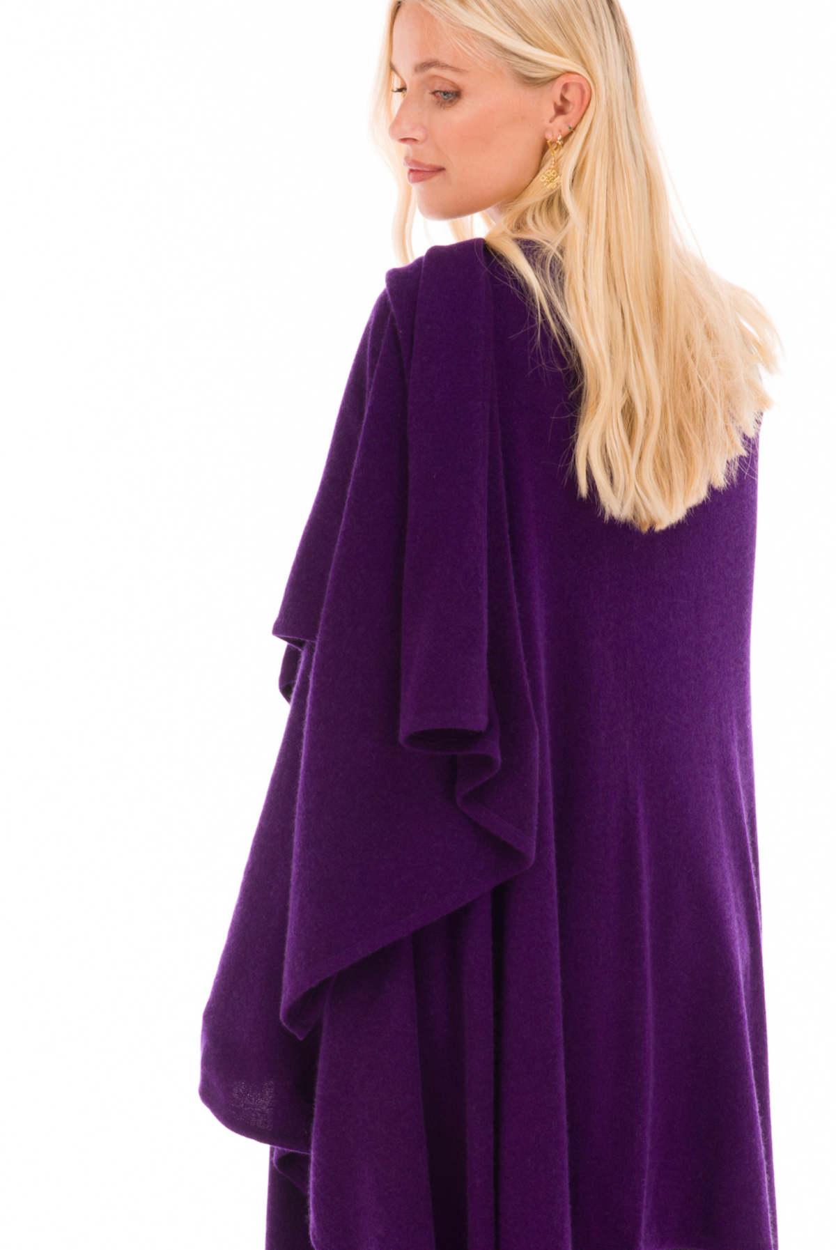 2 PLY AVALON CASHMERE CAPE AUBERGINE