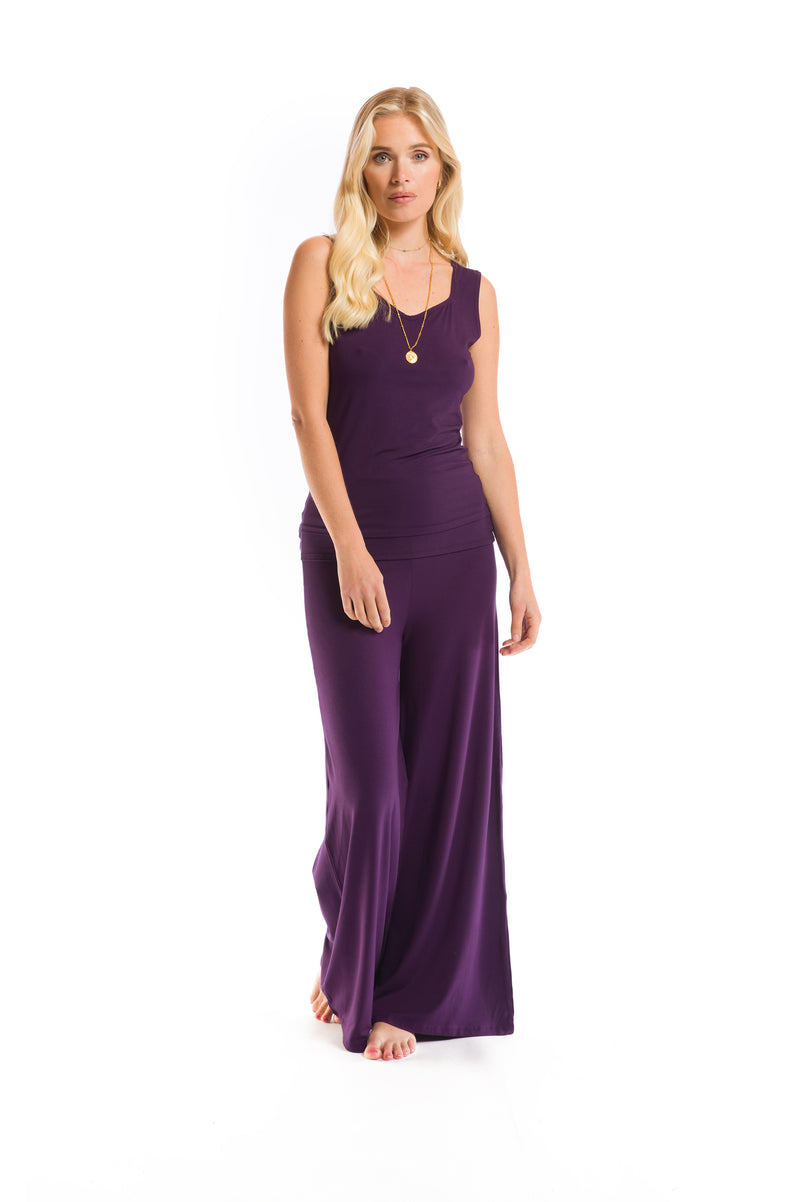 PALAZZO PANTS DEEP PURPLE