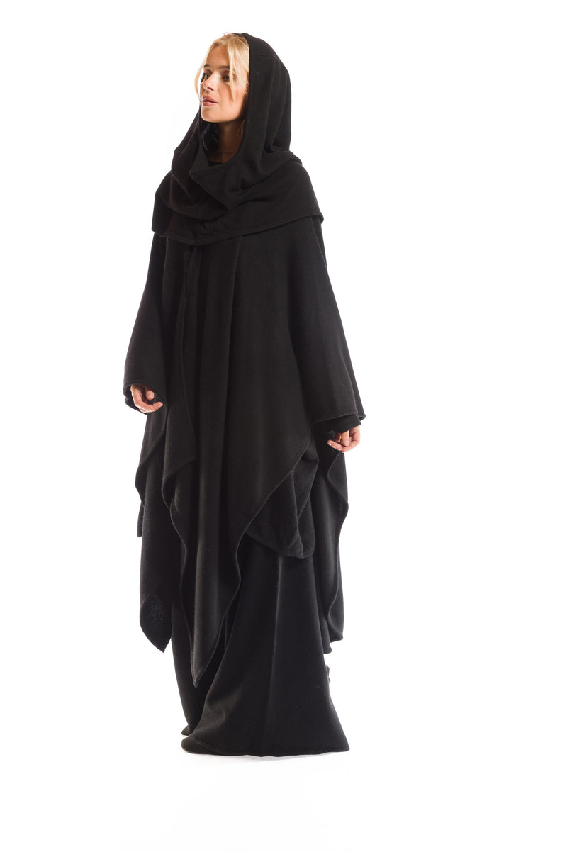 2 PLY AVALON CASHMERE CAPE BLACK