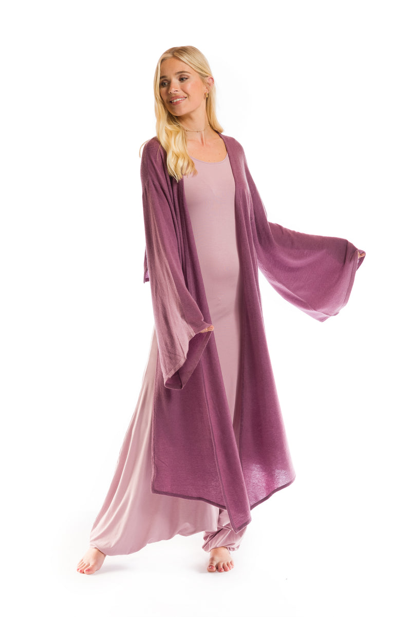 CASHMERE ULTRA FINE DRAPED SHRUG ROSEWOOD