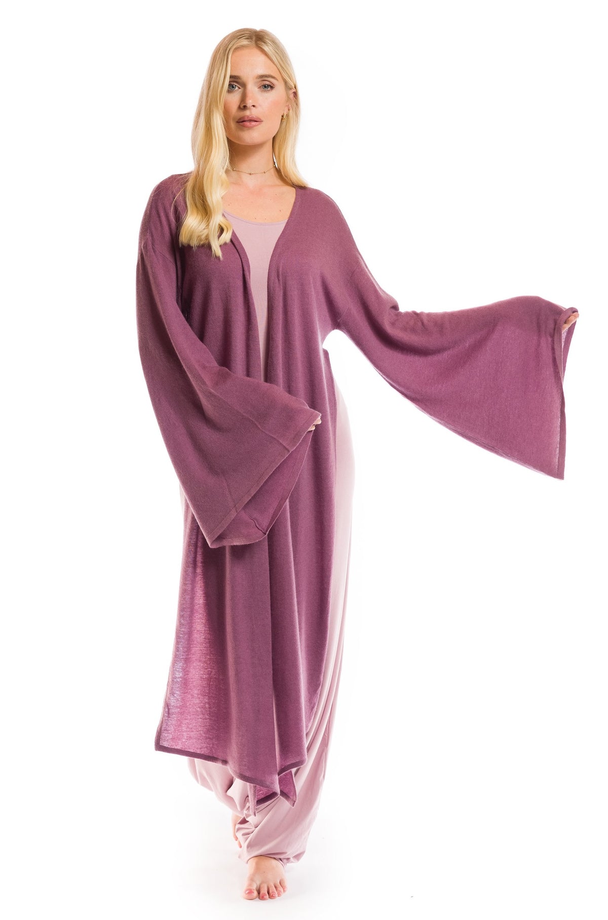 CASHMERE ULTRA FINE DRAPED SHRUG ROSEWOOD