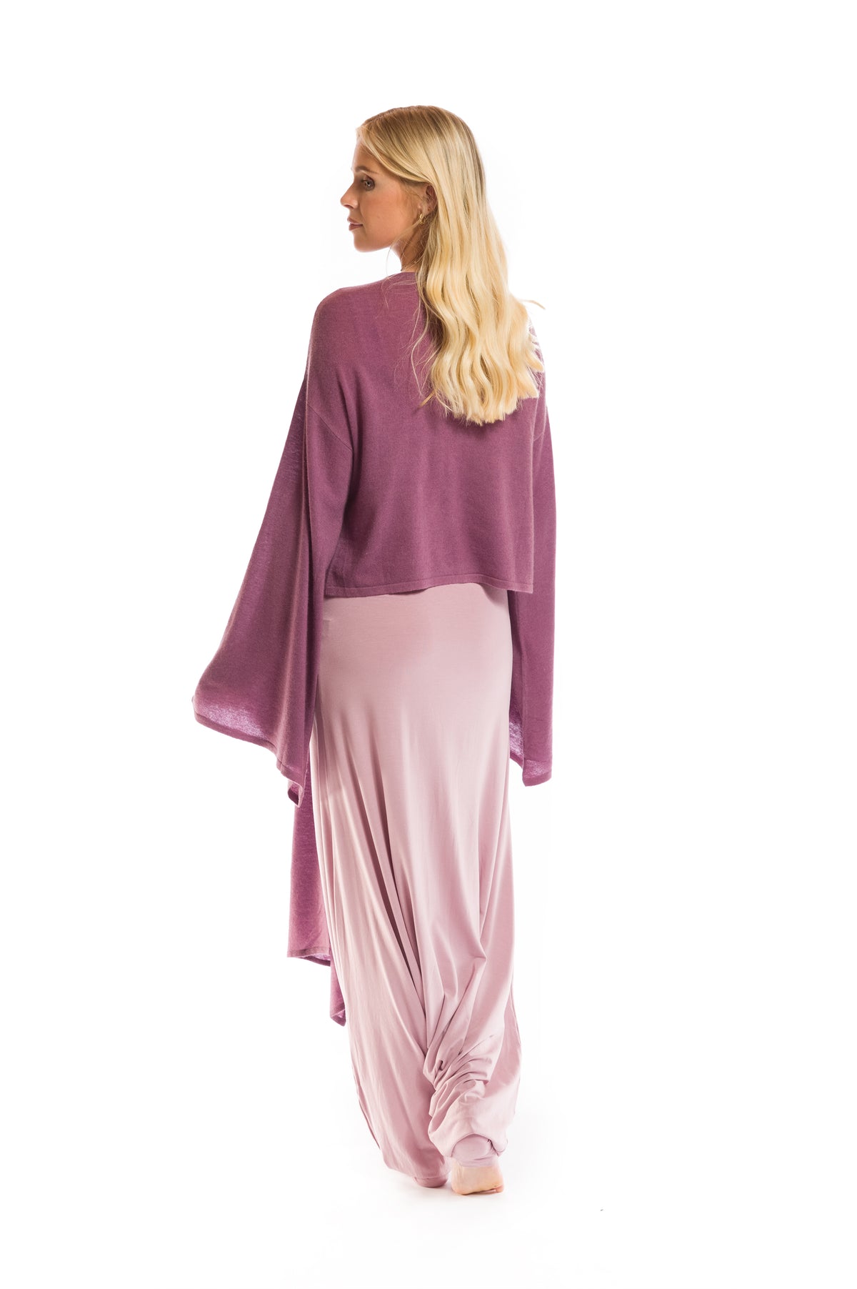 CASHMERE ULTRA FINE DRAPED SHRUG ROSEWOOD