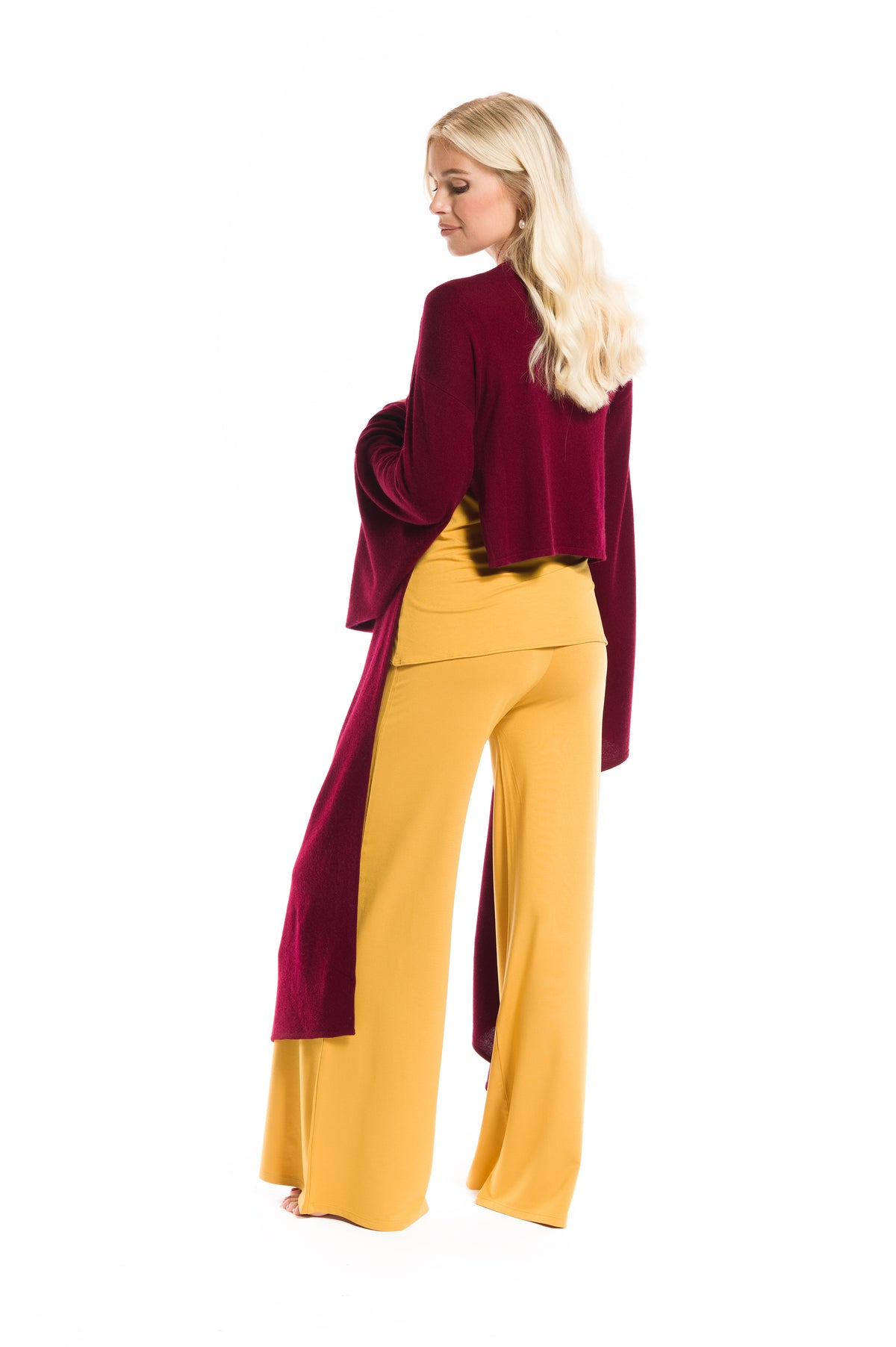 BAMBOO PALAZZO PANTS TIBETAN YELLOW