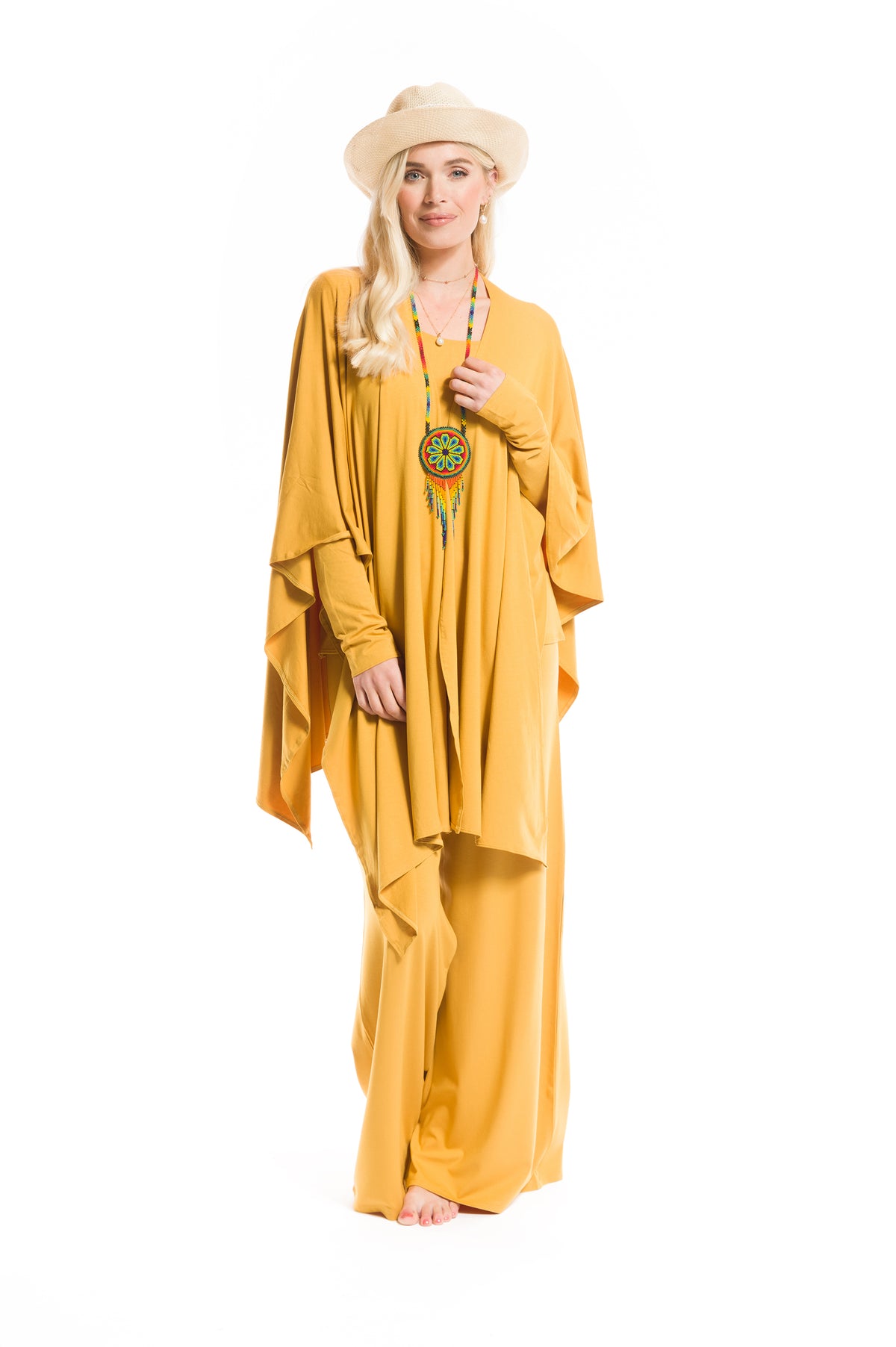 BAMBOO WRAP TOP TIBETAN YELLOW