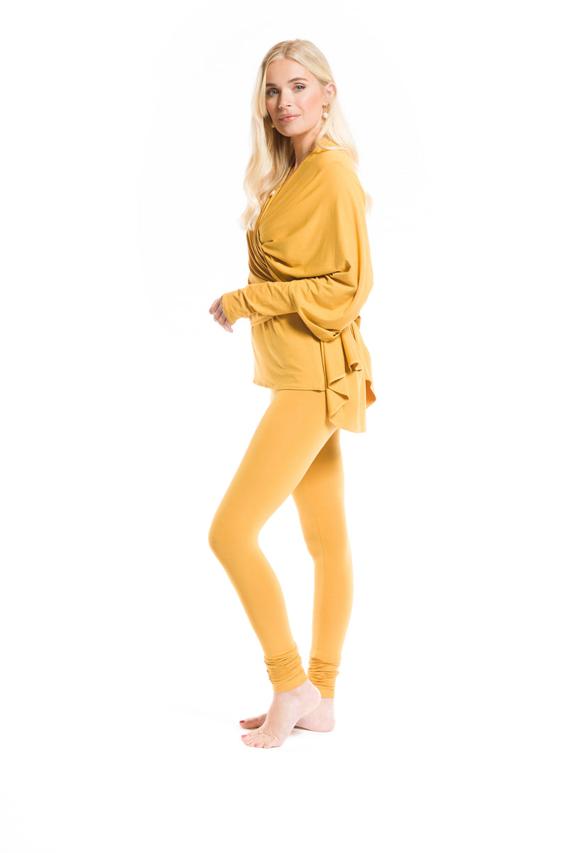 BAMBOO LONG LEGGINGS TIBETAN YELLOW