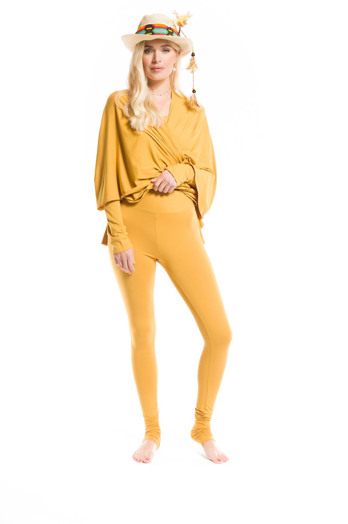 BAMBOO WRAP TOP TIBETAN YELLOW