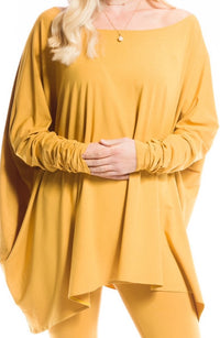 BAMBOO BAGGY BOX TOP TIBETAN YELLOW