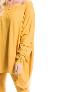 BAMBOO BAGGY BOX TOP TIBETAN YELLOW