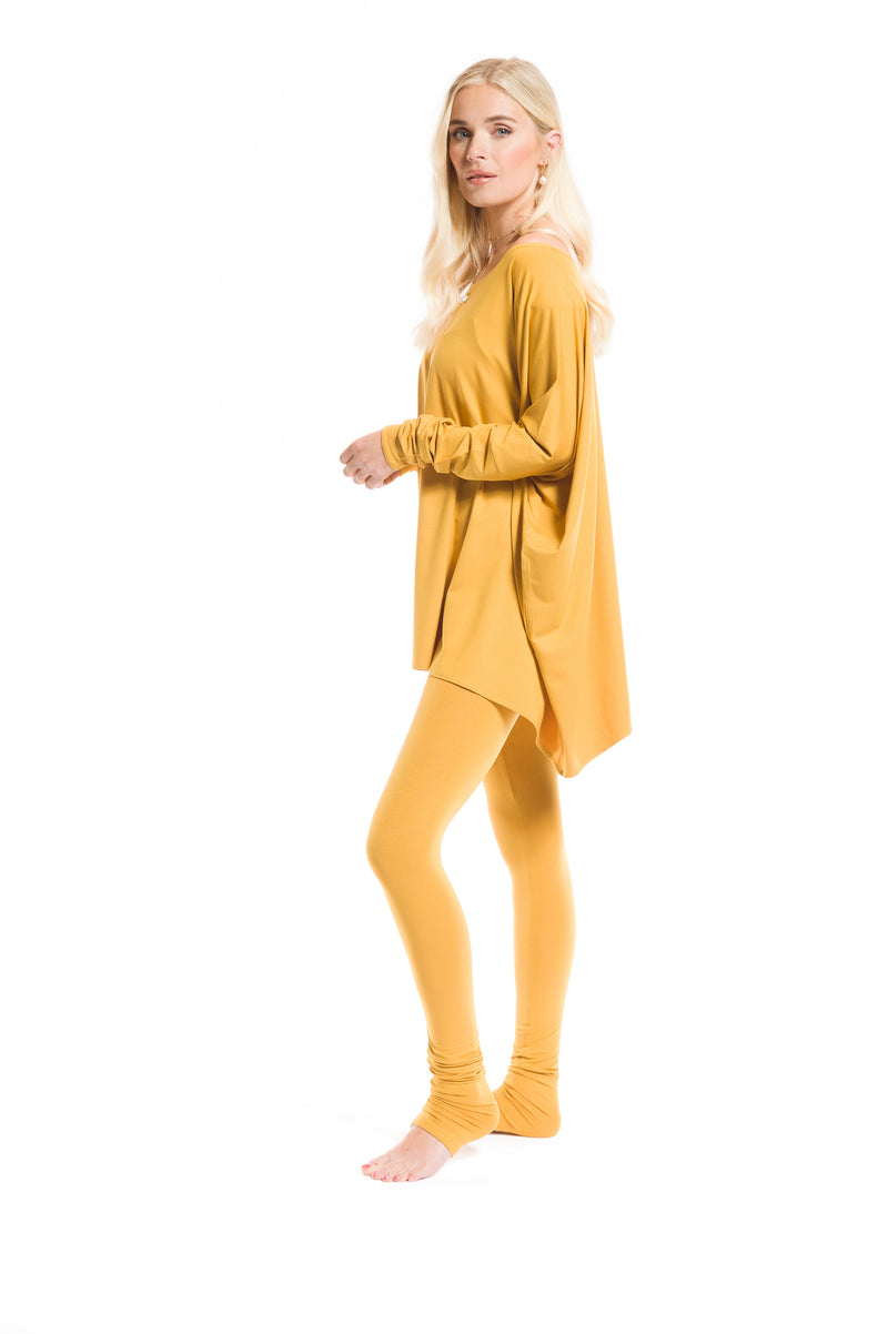 BAMBOO BAGGY BOX TOP TIBETAN YELLOW