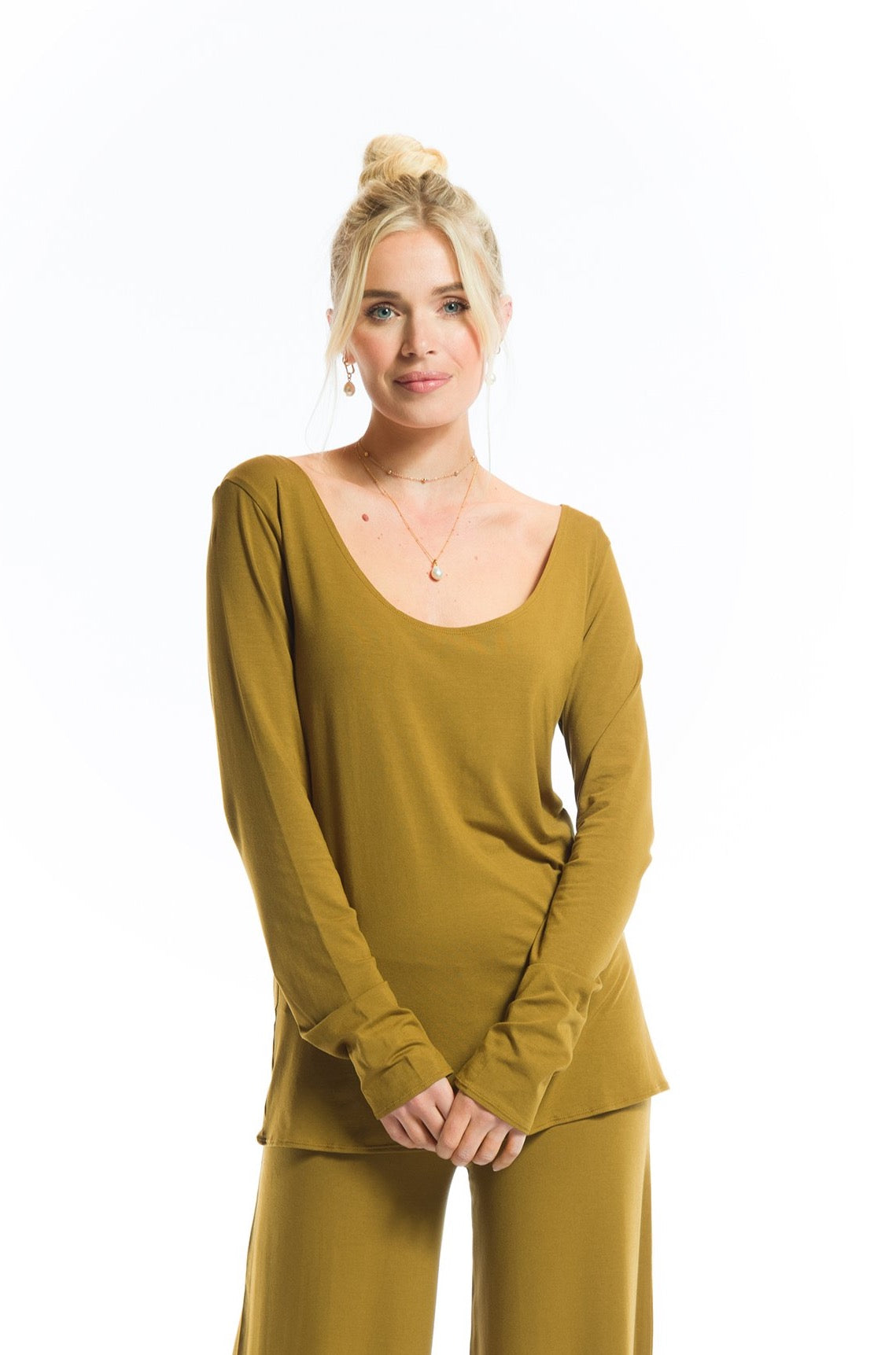 LONG SLEEVE TOP PISTACHIO