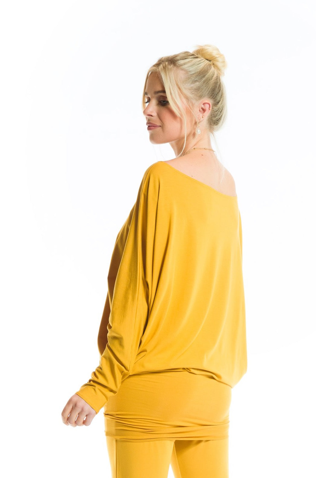 RAGLAN TOP WITH SCARF TIBETAN YELLOW