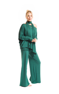 BAMBOO PALAZZO PANTS FLORESTA