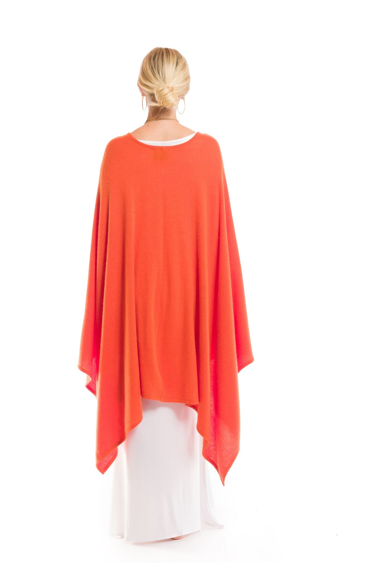 2 PLY AVALON CASHMERE CAPE SPICY ORANGE