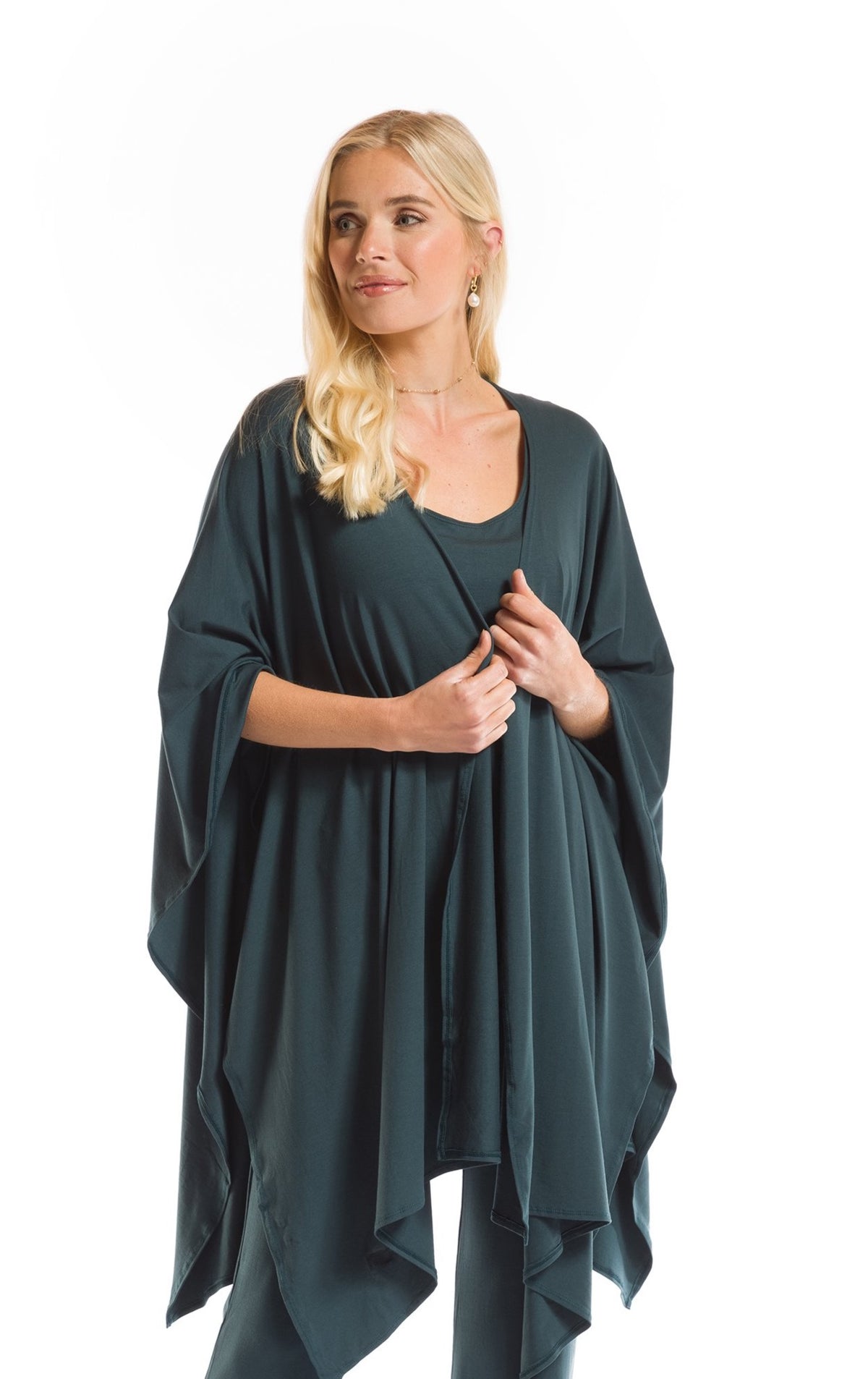 BAMBOO WRAP TOP OCEAN GREEN