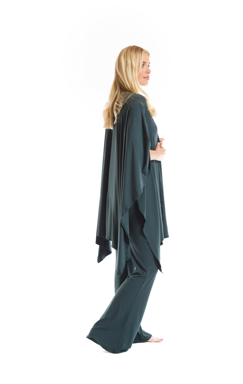 BAMBOO WRAP TOP OCEAN GREEN