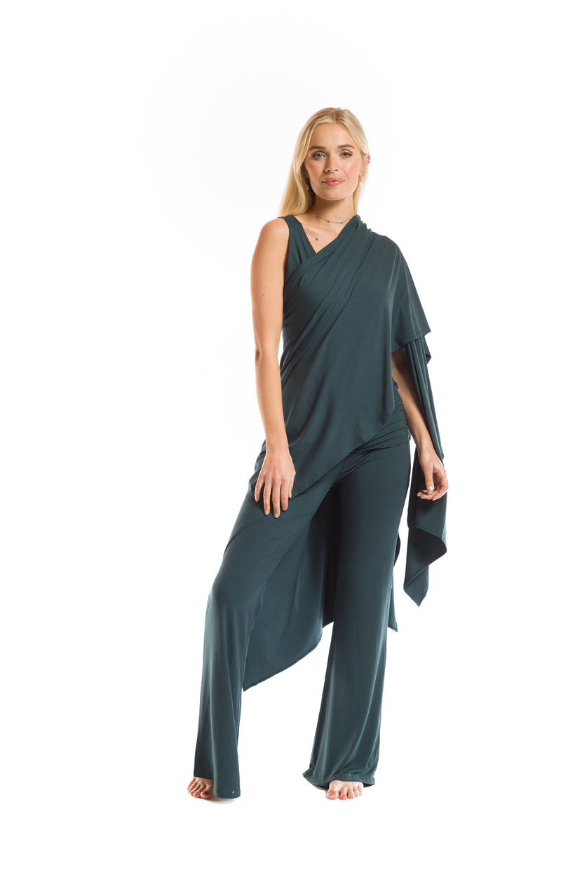 BAMBOO WRAP TOP OCEAN GREEN