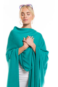 100% 4 PLY AVALON CASHMERE CAPE AQUA
