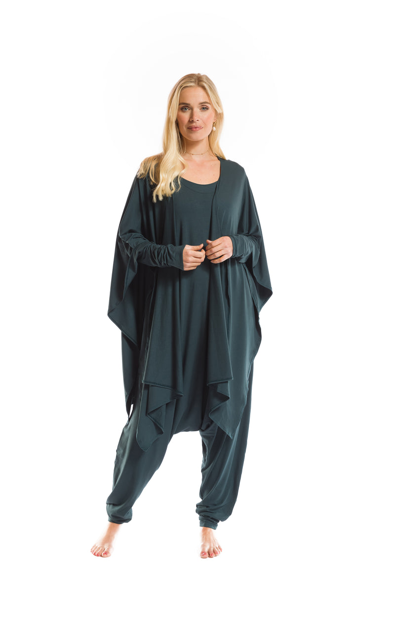 BAMBOO WRAP TOP OCEAN GREEN