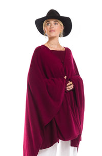 2 PLY AVALON CASHMERE CAPE BURGUNDY