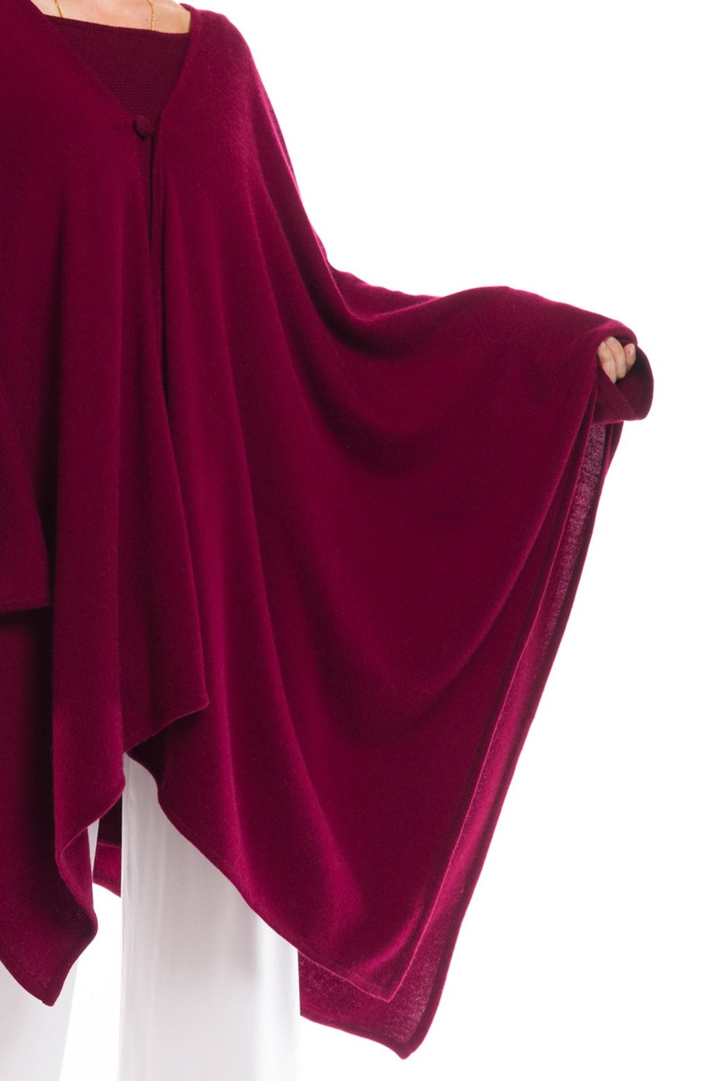 2 PLY AVALON CASHMERE CAPE BURGUNDY