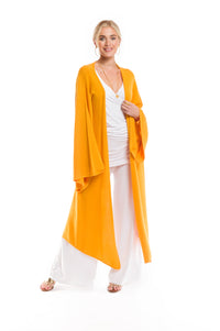 2 PLY CASHMERE DRAPED SHRUG TIBETAN YELLOW