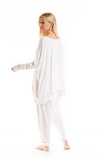 BAMBOO HAREM LOUNGE PANTS WHITE