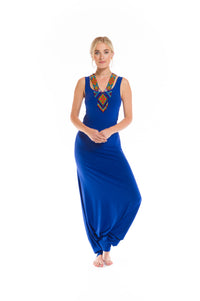 BAMBOO FITTED JUMPSUIT COBALT BLUE