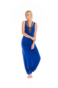 BAMBOO FITTED JUMPSUIT COBALT BLUE