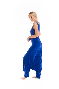 BAMBOO FITTED JUMPSUIT COBALT BLUE
