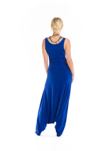 BAMBOO FITTED JUMPSUIT COBALT BLUE