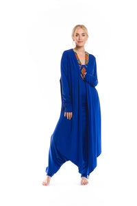 BAMBOO FITTED JUMPSUIT COBALT BLUE