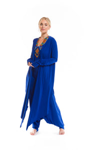 BAMBOO FITTED JUMPSUIT COBALT BLUE