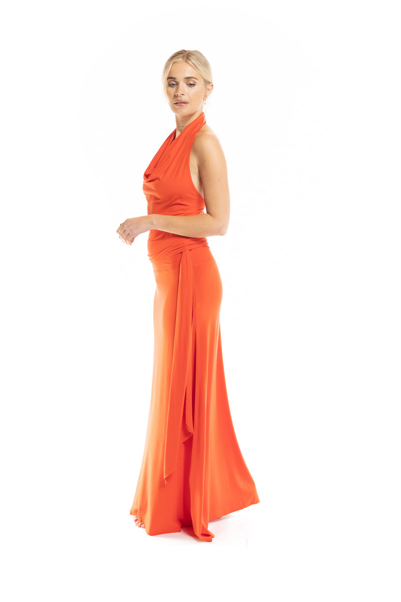 HALTER NECK SPICY ORANGE