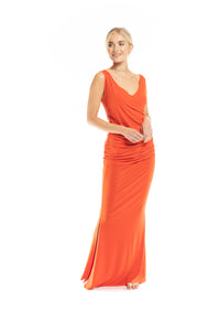 BAMBOO SIDE SLIT SKIRT SPICY ORANGE