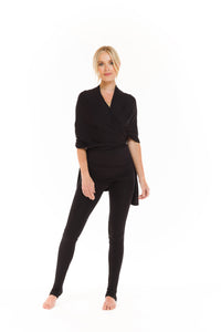 BAMBOO WRAP TOP BLACK