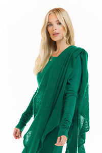 CASHMERE MAXI FITTED DRESS EMERALD GREEN