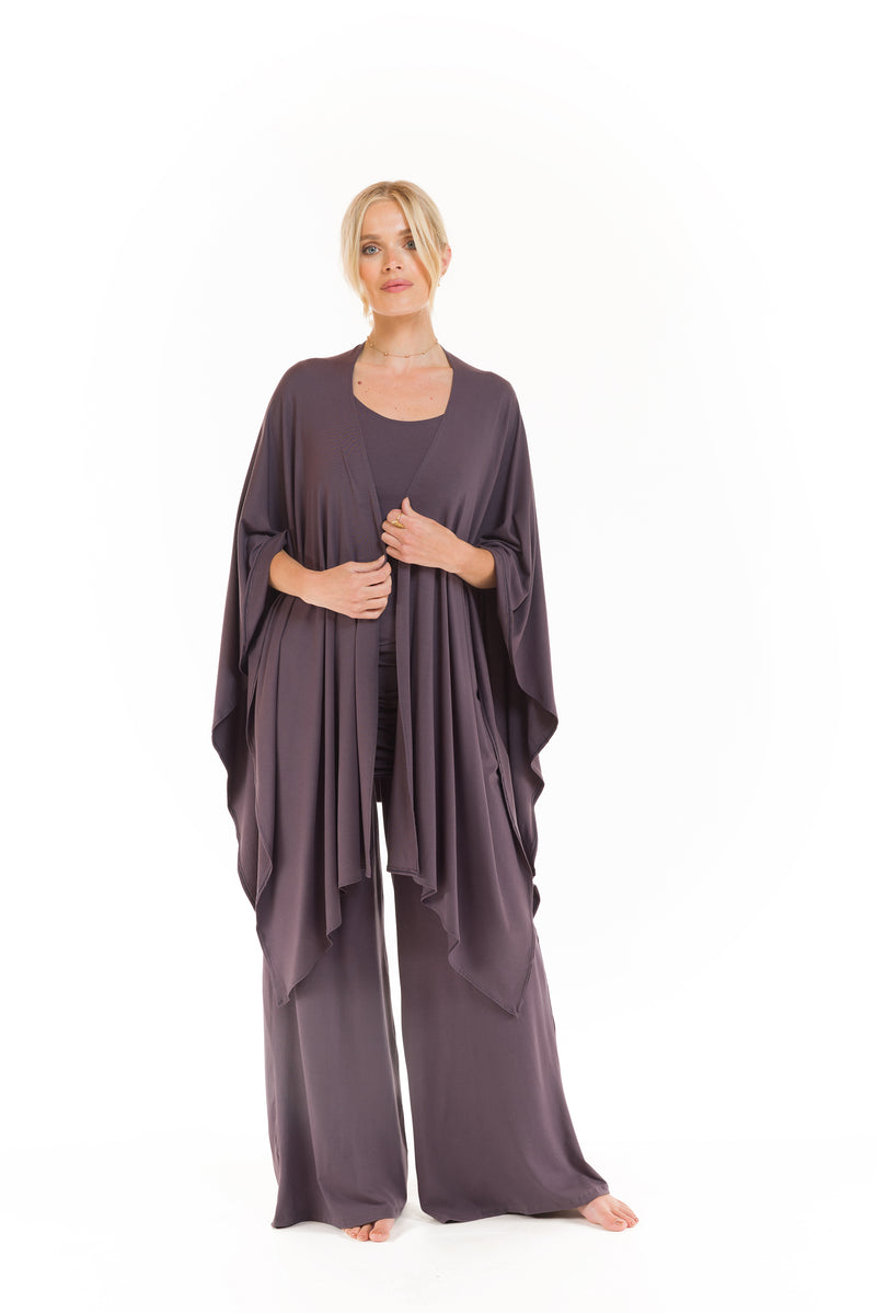 BAMBOO PALAZZO PANTS CHARCOAL