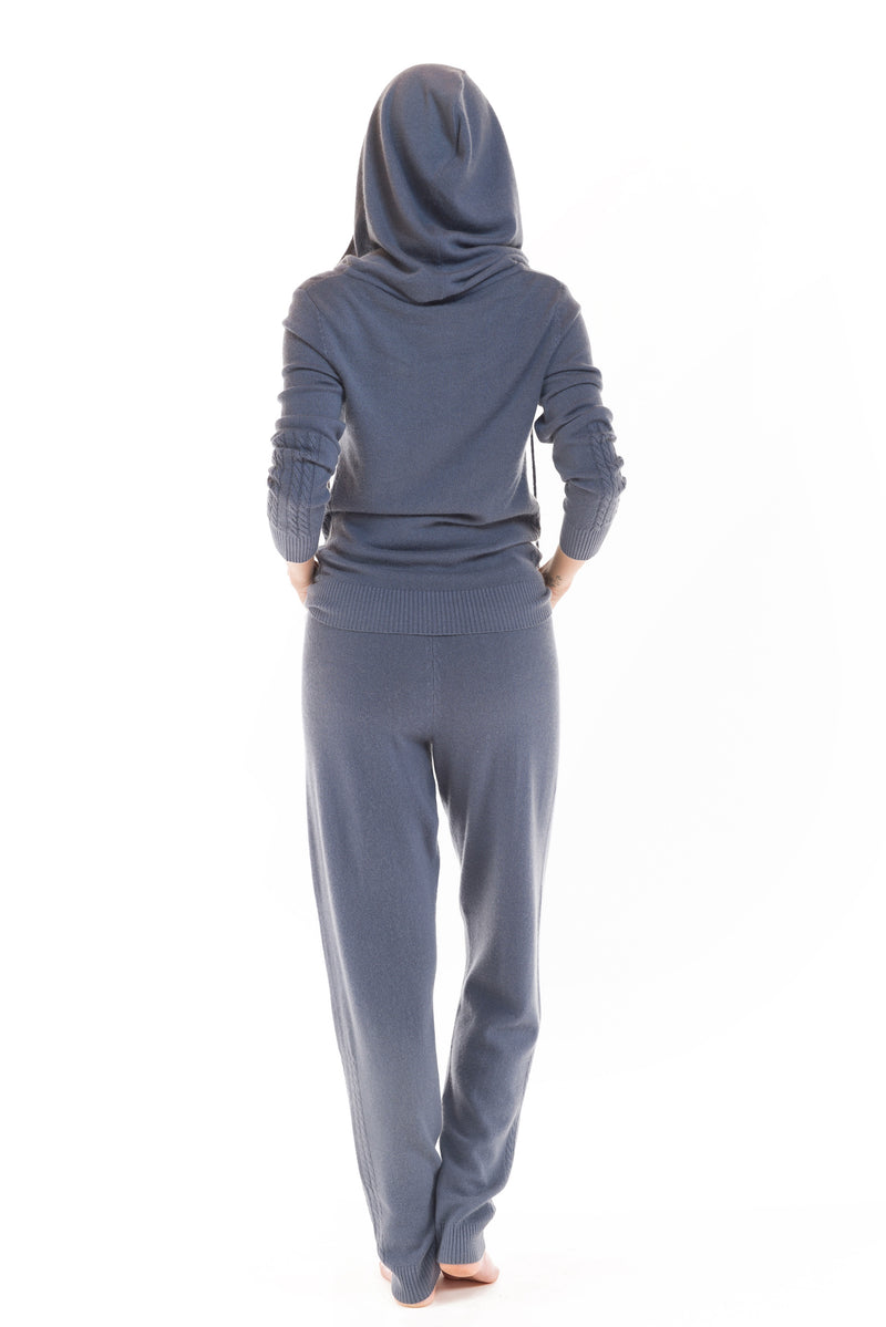 CASHMERE TRACKSUIT SET DOVE GREY