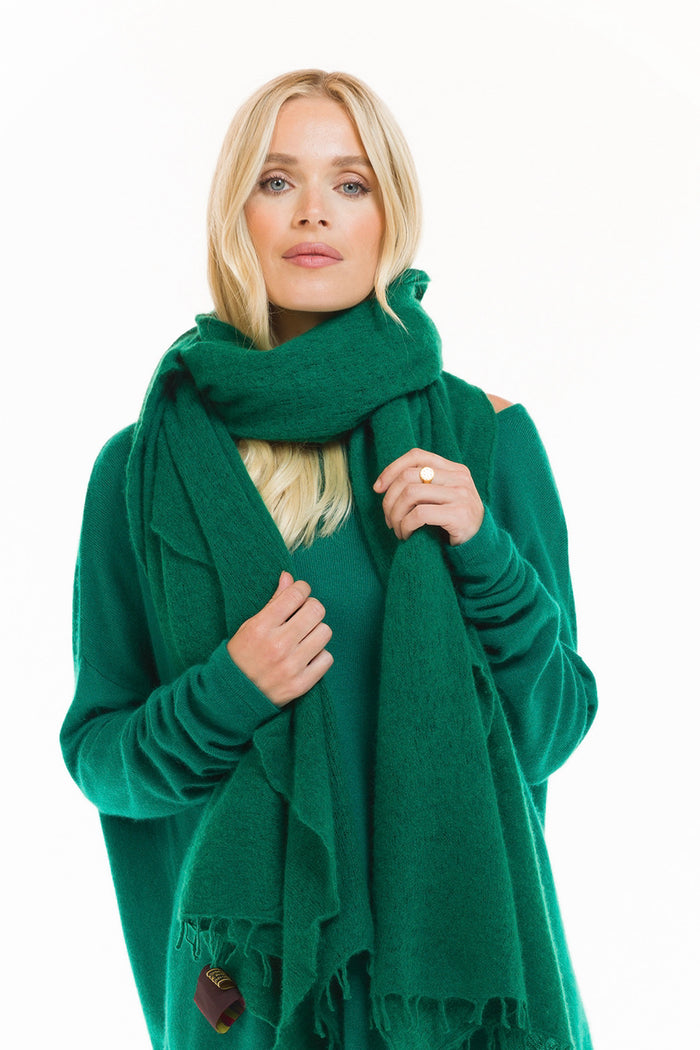 CASHMERE BOAT NECK JUMPER EMERALD