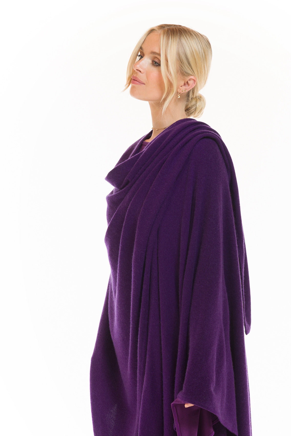 4 PLY AVALON CASHMERE CAPE PURPLE